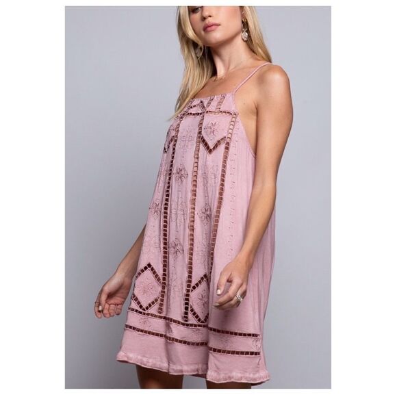 MINI Dress  Tunic With Floral Embroidery - Picture 2 of 12